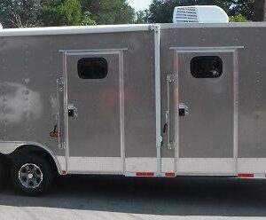 Enclosed Trailer 8.5' X 36' Gooseneck Event Food Car Hauler (Silver) Storage