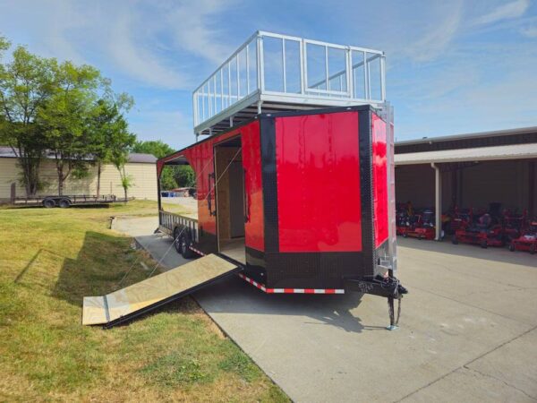 Enclosed Trailer 8.5' X 30' Red Hybrid Drone and Equipment Hauler, product image 1