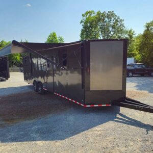 Custom Enclosed 8.5' X 28' Charcoal Grey Toy Hauler