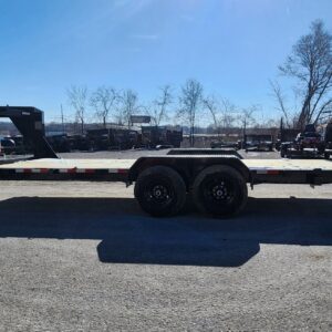 7x20 Gooseneck Equipment Trailer (2) 7K Axles Straight deck No Ramps 14K GVWR