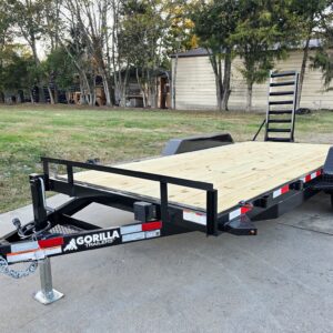 7X16 Equipment Trailer (2) 6000lb Axles with Stand-Up Ramps 12K GVWR