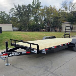 7X20 Equipment Trailer (2) 6000lb Axles with Stand-Up Ramps 12K GVWR