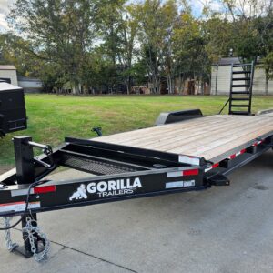7' x 18' I-Beam Equipment Trailer (2) 7K Axles Stand-Up Ramps 14K GVWR