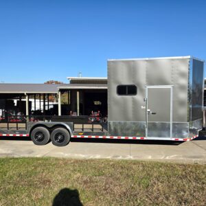 8.5x30 Charcoal V-Nose Hybrid Enclosed open Trailer 9.5 Interior (2) 7000LB Axles 14K Gvwr