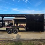 8.5x24 Hybrid Enclosed Trailer Black w/ Black Out Package & Gate