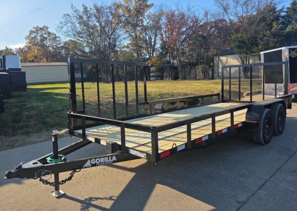 6.4x18 Straight Deck Utility Trailer with Side Gate (2) 3,500lb Axle, product image 1