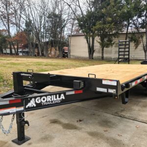 8.5x20 I-Beam Deckover Trailer (2) 7K Axles Stand-Up Ramps 14K GVWR