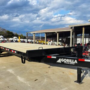 8.5x30 IBeam Deckover Trailer Dovetail (2) 7K Axles King Kong Ramps 14k GVWR