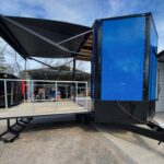 8.5' x 14' Custom Stage Trailer Cobalt Blue With Blackout