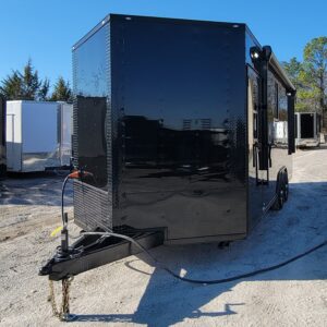 8.5' X 20' Black With Blackout Office and Command Center Enclosed Trailer