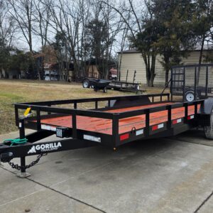 7x18 Heavy Duty Straight Deck Utility Trailer (2) 5,200lb Axles with Brakes 10K GVWR