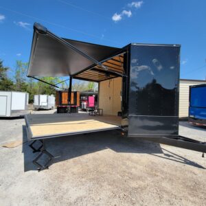 8.5' X 18' Black With Blackout Deck Over Stage Trailer