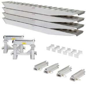 HD Ramps 2 Bunk Load Leveler / 4 Ramp System 16'x16" for 16" H Step Deck Trailers
