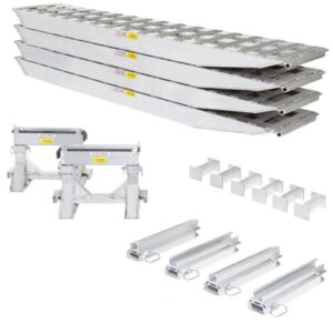 HD Ramps 2 Bunk Load Leveler / 4 Ramp System 16'x20" for 20" H Step Deck Trailers