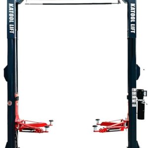Katool KT-AS110D Two Post Asymmetrical Vehicle Lift 11,000lbs Single Point Lock Release