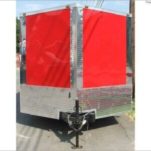 Enclosed Trailer 8.5'x26' Red - Motorcycle Car Lawn Equipment Hauler Storage