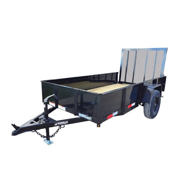 5' X 10' Utility Trailer Straight Deck 18" Sides Tall Gate, product image 1