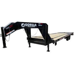 8.5x30 Gooseneck Deckover Dovetail Trailer (2) 10K Axles King Kong Ramps 20K GVWR