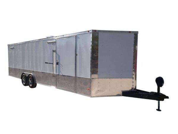 White Custom Enclosed Trailer 8.5' X 26' Car Hauler Storage, product image 1