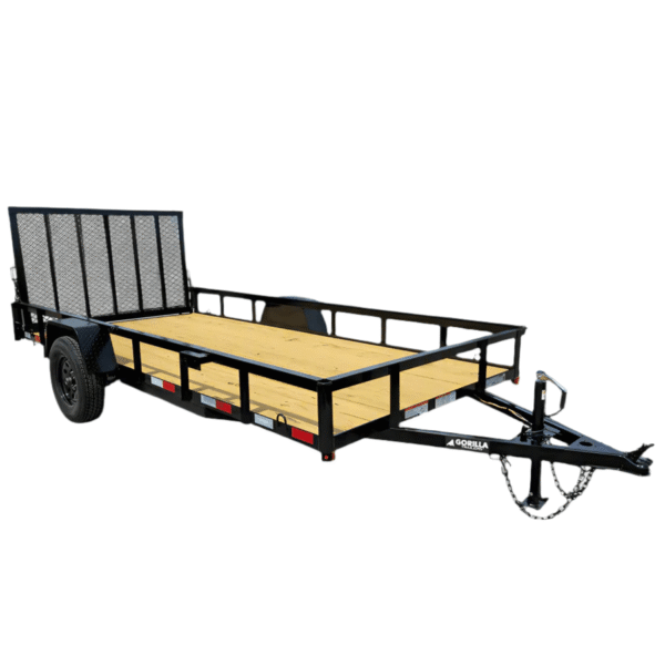 6.4x14 Straight Deck Utility Trailer 3,500lb Axle With Tall Gate, product image 1