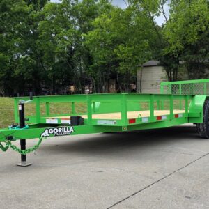 6’4″ x 16′ Utility Trailer Double Axle Dovetail with Gate Powder Coated (2) 3500lb 2-Brakes