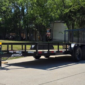 6'4" x 16 Utility Trailer Double Axle Straight Deck With Gate Powder Coated (2) 3500lb Axles