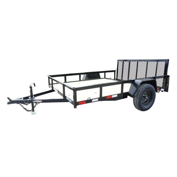 7x10 Powder Coated Dovetail Utility Trailer 3500lb Axle, product image 1