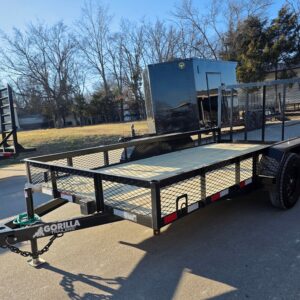 7 X 14 Straight Deck Utility Trailer With 12" Mesh Sides (2) 3,500lb Axles 7K GVWR
