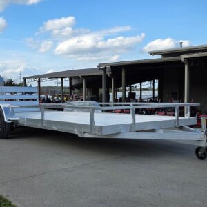 7' x 20' All Aluminum Straight Deck Utility Trailer Tandem (2) 3,500lb Axles