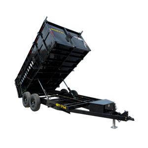 7x14 Hydraulic Dump Trailer with 4ft Sides (2) 7K Axles 14k GVWR