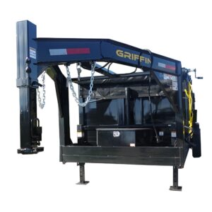 7x16 Gooseneck Telescopic I-Beam Dump Trailer 4ft Sides (2) 7K Axles