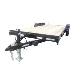 7x18 Wood Deck Car Hauler (2) 3500lb Axle w/ Brake and Ramps 7K GVWR