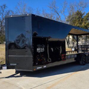 7×26 Black Hybrid Enclosed and Utility Trailer (2) 5200lb Axles 10K GVWR