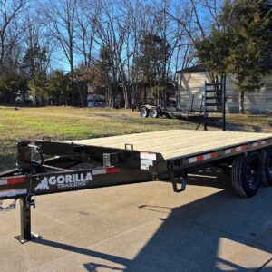 8.5x16 I-Beam Deckover Trailer (2) 7K Axles Stand-Up Ramps 14K GVWR
