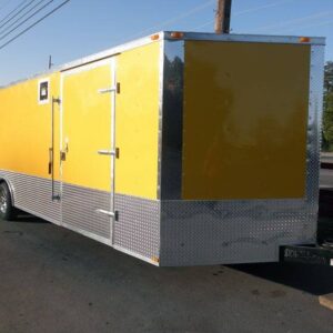 Enclosed Trailer 8.5'x26' Yellow - Bike Motorcycle Car Hauler Storage