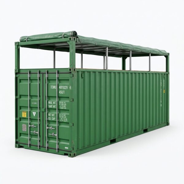 40ft Open Top Container - One-Trip - Green, product image 1