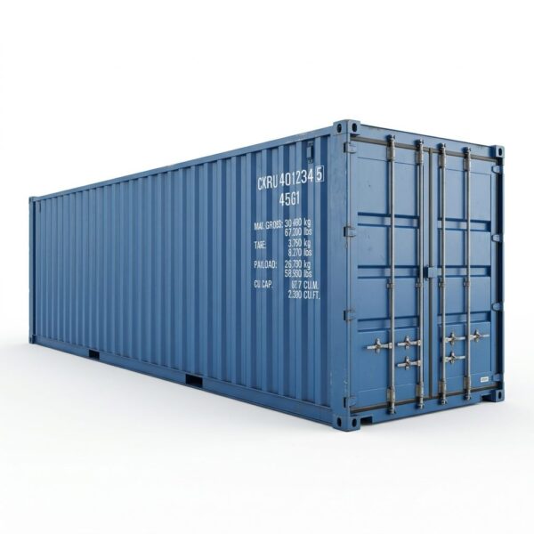 40ft Standard Dry Container - One-Trip - Blue, product image 1