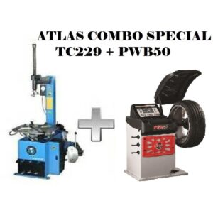 Atlas Equipment TC229 Rim Clamp Tire Changer + PWB50 Wheel Balancer Combo Package