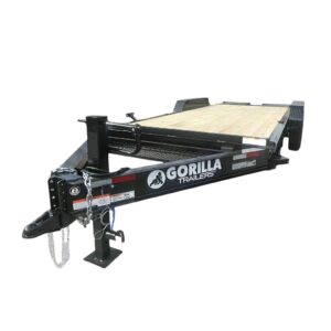 7' x 18' Equipment Trailer Dovetail King Kong Ramps 2- 7k Axles 14k GVWR