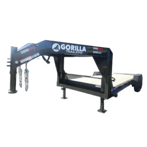 7X22 Gooseneck Equipment Trailer with (2) 7K Axles & Mini King Kong Ramps