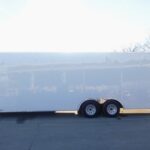 8.5×24 White V-Nose Enclosed Trailer (2) 3500lb Axles 7K GVWR