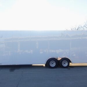 8.5x24 White V-Nose Enclosed Trailer (2) 3500lb Axles 7K GVWR
