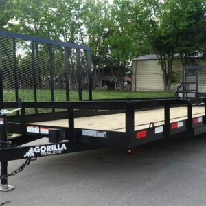 7x20 Straight Deck Utility Trailer with Side Gate (2) 5,200lb Axles HD