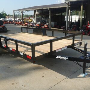 6.4x12 Straight Deck Utility Trailer 3,500lb Axles Tall Gate