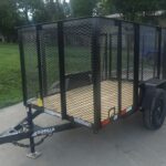 5×8 Straight Deck Utility Trailer with 4ft Mesh Side 3500lb Axle