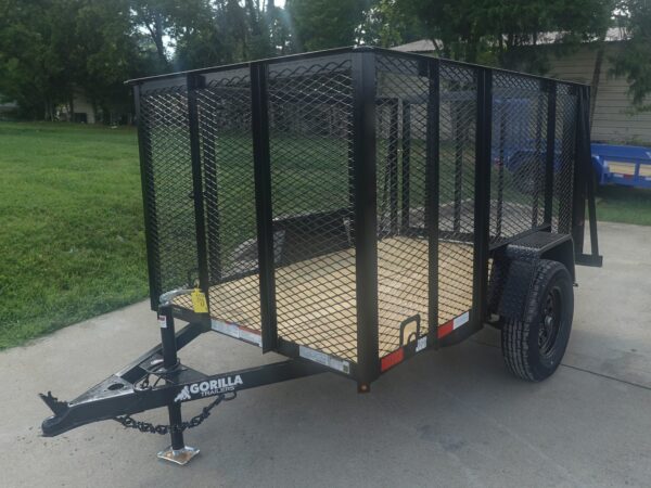 5×8 Straight Deck Utility Trailer with 4ft Mesh Side 3500lb Axle, product image 1