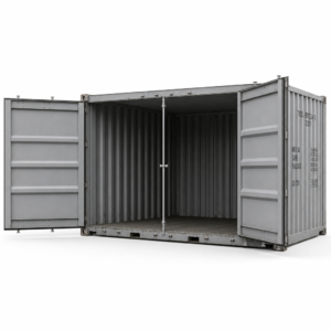 20ft Open Side Container - One-Trip - Gray
