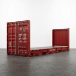 40ft Flat Rack Container - One-Trip - Red
