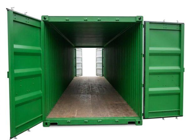 40ft High Cube Double Door Container - One-Trip - Green, product image 1
