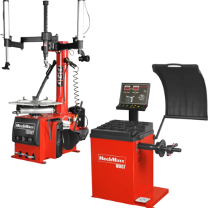 MechMaxx TC9662+WB857 Tire Changer 24" Rim Double Assist Arms Wheel Balancer Bundle New